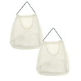 thumbnail image 1 of Oleegame 2PC Produce Storage Hanging Vegetable And Fruit Storage Bag Kitchen Sundries Hanging Wall Type Polyester Breathable Storage Net Bag White, 1 of 6