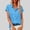Light Blue-2, variant on Women 2026 Plus Size Linen Shirts Short Sleeve Button Down Summer Casual Lapel Blouses