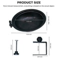 thumbnail image 2 of Hongshifu 12in Deck-Mounted Vintage Bird Bath with Adjustable Steel Clamp - Lightweight Detachable Metal Bowl for Railing, Balcony, Yard and Garden - Rustproof and Easy to Clean, 2 of 7