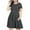 Black, variant on Aayomet Fashion Women Plus Size O-Neck Short Sleeve Stripe Cold Shoulder Mini Dress,Black XXXXXL