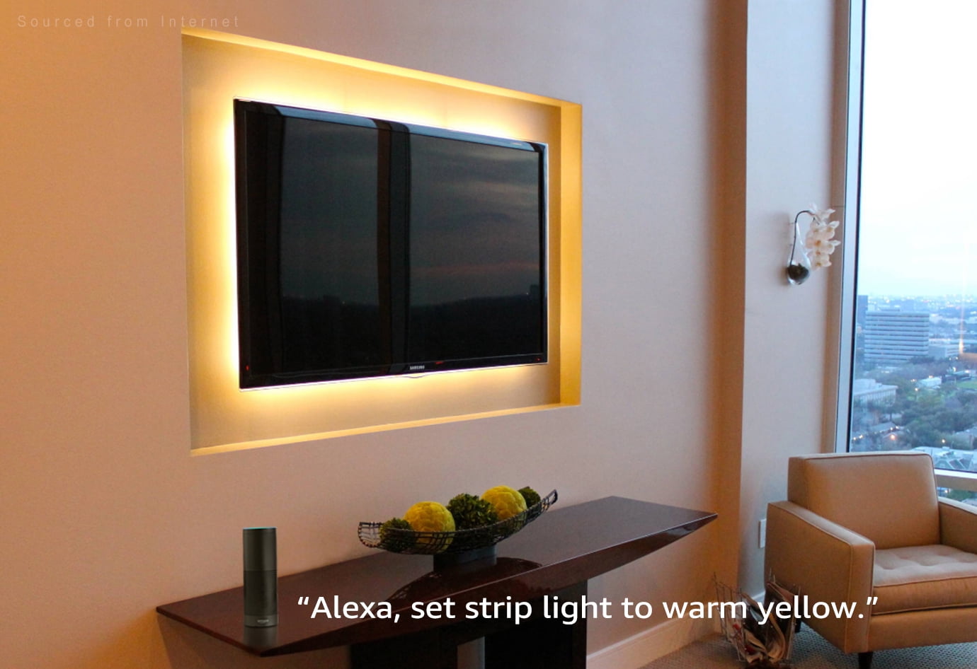 TORCHSTAR LED TV Backlight Kit Multi-Color Strip Light, Work with Alexa, Smart Phone Control, Dimmable, Waterproof Strip Light*4, Flexible Strips for Home Theater, Monitor, Screen