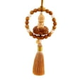 thumbnail image 2 of jiaping Buddha Statue Car Pendant ,Dangling Ornament Wood Tassel ,Car Hanging Decoration Yellow, 2 of 9