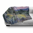 thumbnail image 3 of Cactus Soft Flannel Fleece Throw Blanket, Sunset in a Mountain with Sun Beams Clouds Bushes and Colored Flowers Photo Print, Cozy Plush for Indoor and Outdoor Use, 50" x 70", Multicolor, by Ambesonne, 3 of 6