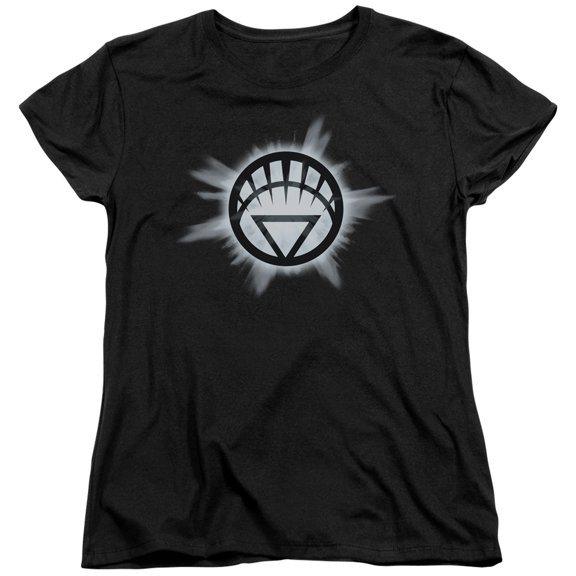 Green Lantern White Glow S/S Women's T-Shirt Black