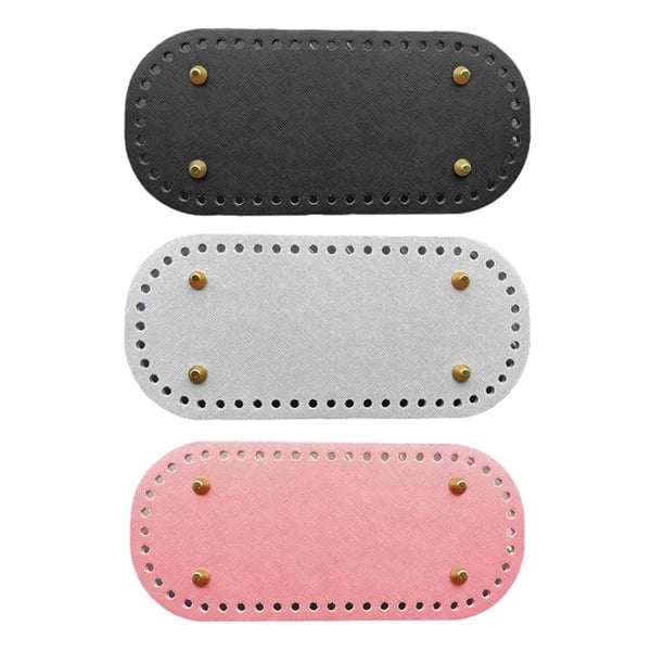 Bolsas de Hombro Hechas a Mano Endurecidas para Bricolaje 52 Agujeros Negro Gris Rosa