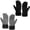 Black&Dark Gray, variant on Women's Thermal Winter Gloves with Fleece Lining & Touch Screen,Black