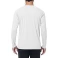thumbnail image 4 of Sun Protection Shirts Shirts for Men UPF 50+ Long Sleeve Shirt UV Spf Performance Fishing Hiking Swimming Running Shirts Crew Neck Quick Dry T Shirts Rash Guards,White XL, 4 of 5