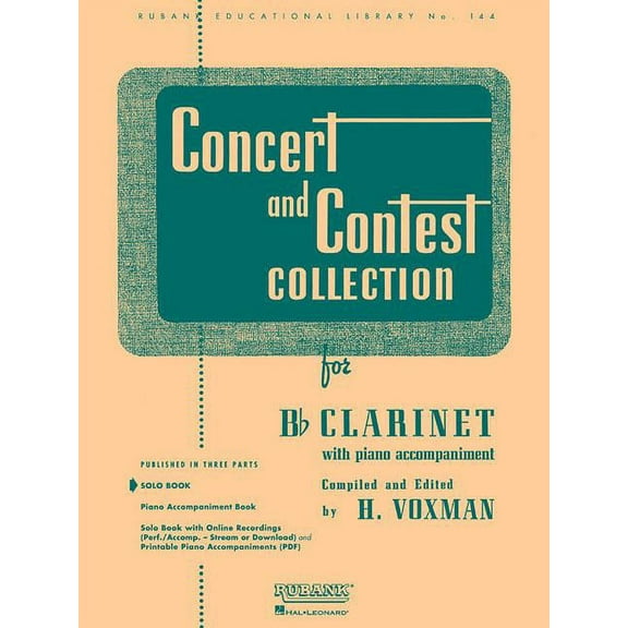 Concert and Contest Collection for Bb Clarinet: Solo Book Only