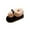 Black, variant on Womens Fuzzy Lined Platform Slippers Slip On Closed Toe Warm Winter Shoes Indoor Outdoor Non-slip House Shoes Short Ankle Slippers