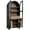 Black, variant on 71" Tall Arched Kitchen Pantry Cabinet with Door Shelves, Farmhouse Kitchen Storage Cabinet with Open & Adjustable Shelves, Hidden Drawer & Glass Door, Cupboard for Kitchen, Dining Room, Black