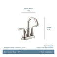 thumbnail image 4 of Moen Wetherly Spot Resist Brushed Nickel Two-Handle Centerset Bathroom Faucet with Drain Assembly WS84850SRN, 4 of 5