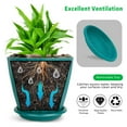 thumbnail image 3 of 6-Inch Plastic Plant Pots, 5-Pack Flower Pots with Drainage Holes & Saucers, Indoor Outdoor Planters for Garden & Home, Multicolor, 3 of 8