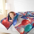 thumbnail image 3 of Homewish Pomeranian Dog Twin Comforter Sets,4Th Of July Bedding Set,White,Balloon Decor,Navy Blue Reversible,2 Pieces,1 Comforter and 1 Pillowcase, 3 of 7