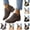 Coffee, variant on Summer Booties for Women Casual Ankle Low Heel Boots Fall Chunky Comfortable Short Wedge Shoes (Black)