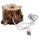 thumbnail image 1 of Wooden Crystal Ball Stand Stump Shaped Night Light Stand USB Charging LED Light Holder, 1 of 4