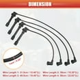 thumbnail image 3 of Cables de bobina de bujía de automóvil de 7 mm para Honda Accord 1994-2002 Civic 1999-2000 No.32700P0HA00 - Paquete de 4, 3 of 7