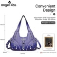 thumbnail image 5 of Angelkiss Hobo Shouder Purses for Women Crossbody Bag with Adjustable Long Straps Ultra Soft with Multiple Pockets, 5 of 5