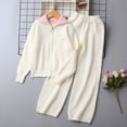 thumbnail image 4 of LvhaoGJOB Little Kids Kids 2-Piece Outfit Set, White - sherpa fleece, 4 of 5