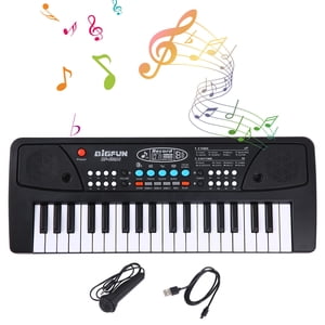 BIGFUN 37-Key Kids Keyboard Piano with Microphone