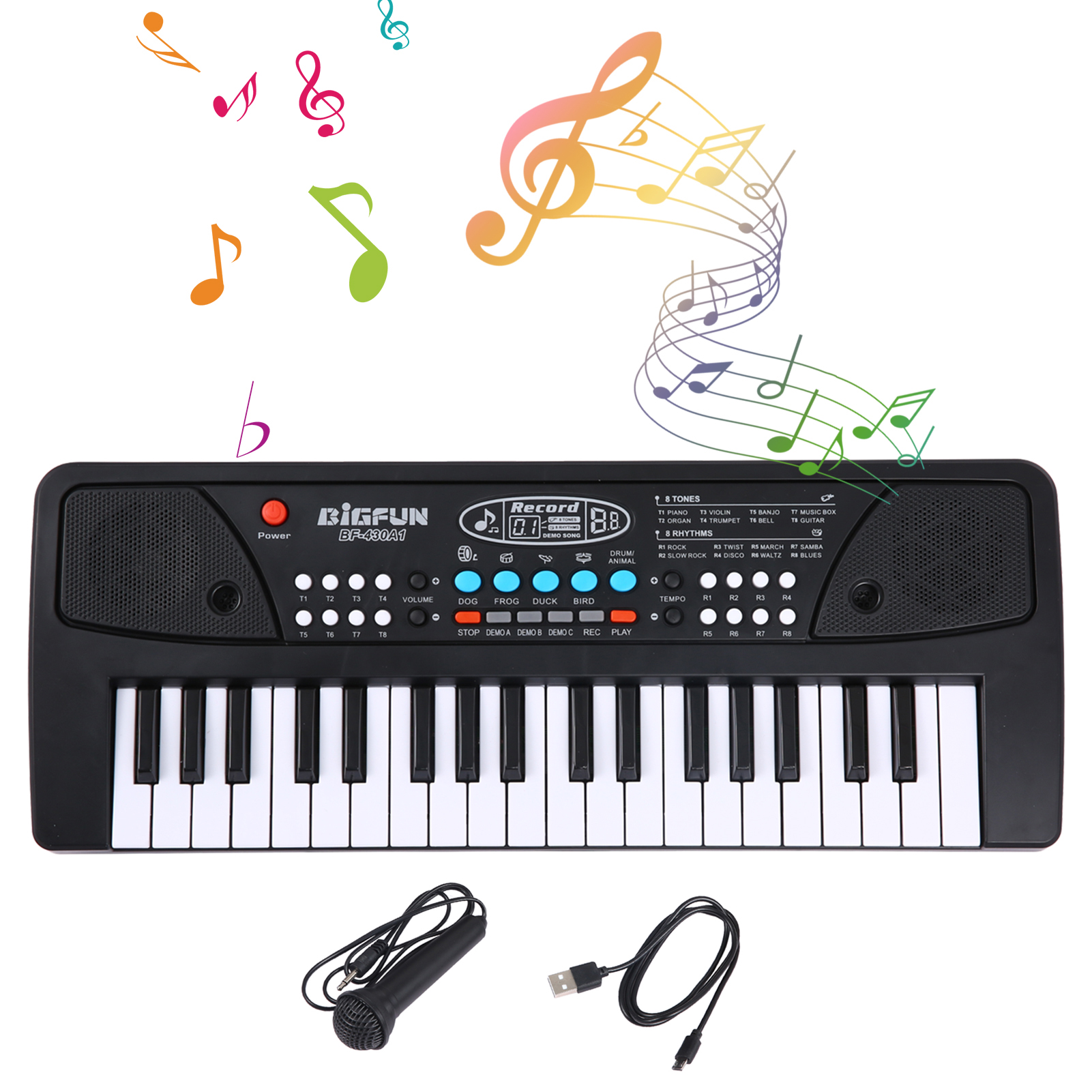 BIGFUN 37-Key Kids Keyboard Piano with Microphone photo 1