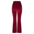 thumbnail image 6 of Itsame Comfortable Loose Pants for Womens Solid Color Tight High Waisted Wide Leg Sweatpants Red Size L, 6 of 7