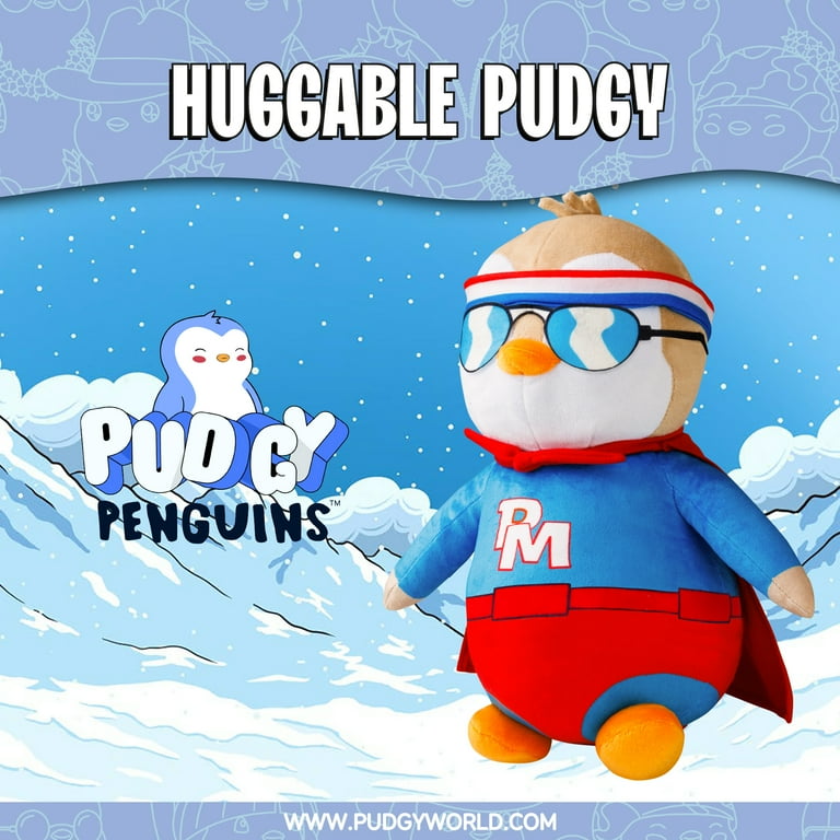 Pudgy Penguins 12-inch White-Brown Huggable Plush with Multicolor