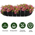thumbnail image 4 of 3 Uds. Forros para Cestas para Macetas, Forros de Tela para Cajas de Ventana, Forro de Fieltro para Macetas, Repuesto de Forro para Cesta de Flores Negro, 24 Pulgadas, 4 of 5
