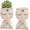 Beige - 2 Pack, variant on Face Planter Pot with Heart Hands, Resin Head Succulent Planter with Drainage Hole, Cute Decorative Makeup Brush Holder for Vanity, Gift for Women