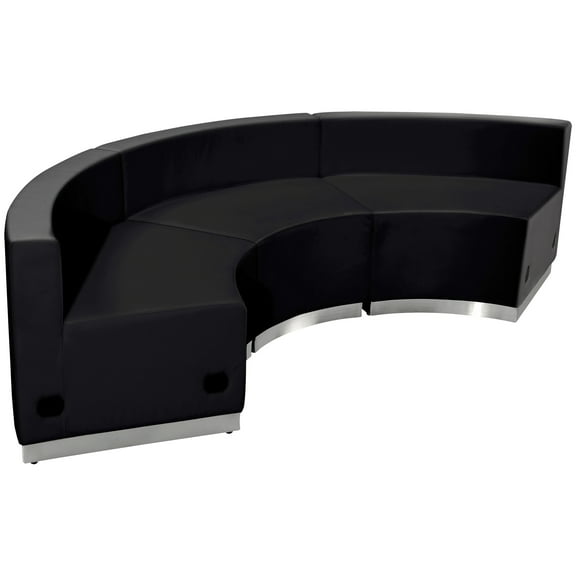 Emma Oliver Black LeatherSoft Reception Configuration, 3 Pieces