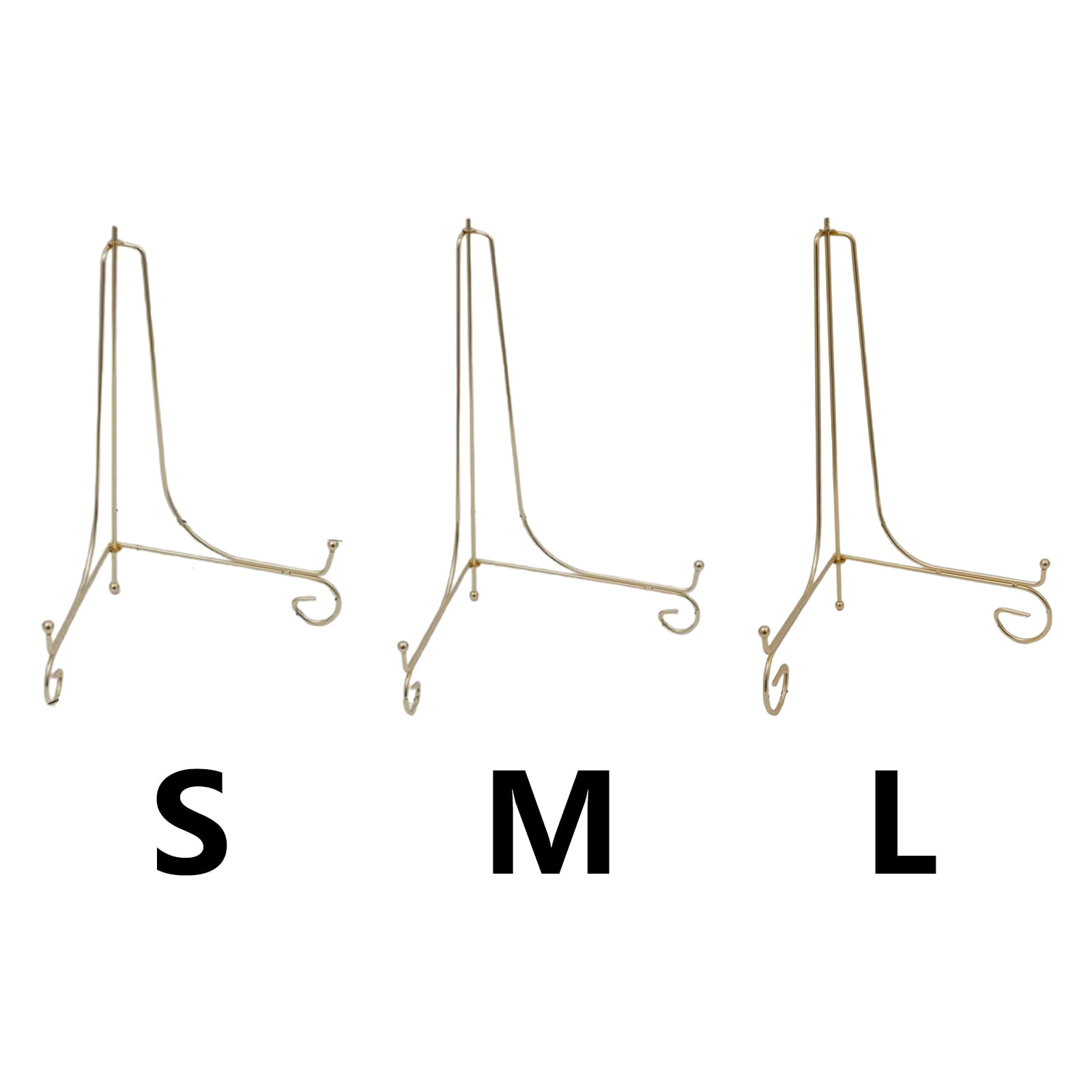 Effective Metal Plate Display Stands Elegant Storage Rack Portable Display Easels for Pictures, Plates and Artwork