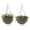 Cappuccino, variant on Keter Resin Rattan Set of 2 Round Hanging Planter Baskets for Indoor and Outdoor Plants, Cappuccino