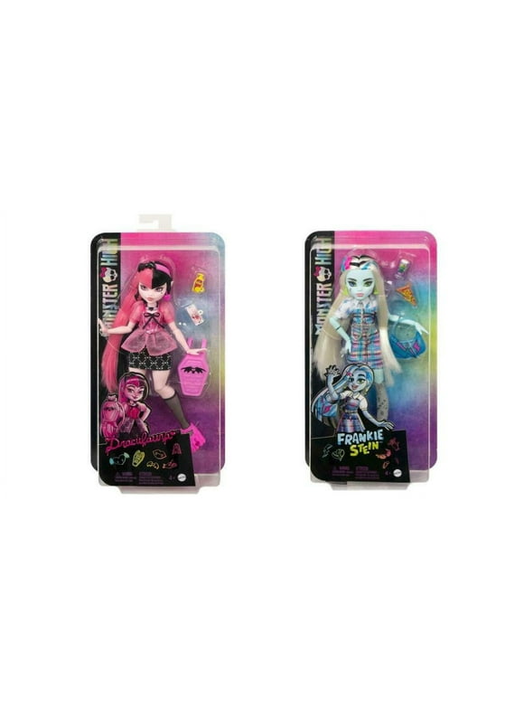 Bundle of 2 |Monster High Dolls (Draculaura & Franki Stein)