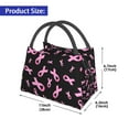 thumbnail image 2 of Fotbe Breast Cancer Awareness Bolsa Térmica Portátil con Estampado, Bolsa de Entrega de Alimentos Aislada, Bolsa Reutilizable de Gran Capacidad para Comidas y Supermercado, 2 of 6
