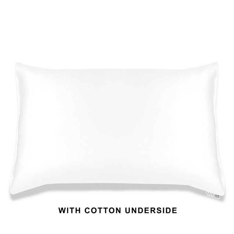 MYK Silk Natural Pillowcase with Cotton Underside