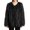 Black, variant on Kids Girls Shaggy Short Coat V Neck Open Front Shag Plush Jacket Winter Fashion Solid Warm Base Faux Fur Coat