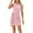 Pink, variant on Giftesty Womens Summer Dresses Clearance Women's Short Sleeved Solid Color Loose Fitting T-Shirt Round Neck Pajama Dress