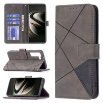 Feishell Samsung S21 Case Wallet Case with Card Holder [RFID Blocking] Kickstand Magnetic, Men'sRetro Premium Shockproof Leather Flip Case Wallet for Samsung Galaxy S21, Gray