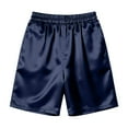 thumbnail image 5 of HongQid Bermuda Shorts for Women Dressy Elastic High Waisted Knee Length Satin Shorts Baggy Casual with Pockets, 5 of 6