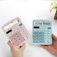 thumbnail image 2 of Graflsoa 12-Digit Dual Power Solar Calculator with Large LCD Display, Blue - Portable Financial Tool for Home, Office, and School Use, 2 of 7