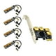 thumbnail image 1 of Tarjeta adaptadora PCI-E de 1x a 4 puertos jubapool: instalación sencilla para Windows 10 Amarillo negro, 1 of 9