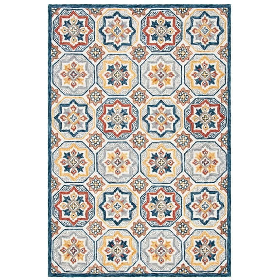 SAFAVIEH Metro Lasya Medallion Area Rug, Beige/Ivory, 4' x 6'