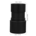 thumbnail image 2 of FONDOTIN Vacuum Cleaner Adapter 2Pcs Cylindrical Black Abs 9.2x4.9x4.8in For Industrial Vacuums, 2 of 8