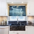 thumbnail image 6 of BZSMCE Set of 2 Pieces Kitchen Window Curtain Fashion Midnight Reflection Printed 27x24in/27x36in, 6 of 9
