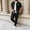 Black, variant on Mens Waffle Knit 2 Piece Sets Casual Short Sleeve Button Down Shirts and Loose Pants Summer Beach Vacation Outfits White