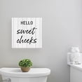 thumbnail image 2 of InsightOut Rustic Bathroom Canvas Wall Art, 12"x12?, Hello Sweet Cheeks, Farmhouse Decor, Funny Quotes Bathroom Decor, Great Gift for Bathroom, Framed Wall Art, 2 of 3