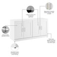 thumbnail image 4 of Bush Hampton Heights 60"W Engineered Wood Buffet Cabinet in White, 4 of 7