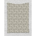 thumbnail image 1 of Vine Tapestry, Artistic Hand-Drawn Grapevine Pattern with Bulky Leaves Digital Image, Wall Hanging for Bedroom Living Room Dorm Decor, 60W X 80L Inches, Dark Brown and Eggshell, by Ambesonne, 1 of 2