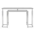 thumbnail image 2 of Pelmont Glass Top Rectangle Console Table, Chrome, 2 of 6