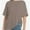 Heather Light Gray, variant on Women Oversized T-Shirt Loose Fit Workout Tops Short Sleeve Gym Basic Tee Shirt