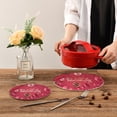 thumbnail image 6 of SKYSONIC 2 pcs Happy Valentines Day Heart Pot Holders Trivets, Heat Resistant Trivets,Pink Box Chocolate Cotton Thread Weave Mats for Hot Pads Pans Pot Bowl Teapot, 6 of 7